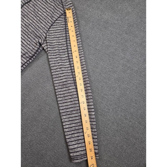 Lululemon Black/Gray Striped Women's M / LG Pullover With Offset Zipper - Picture 8 of 8